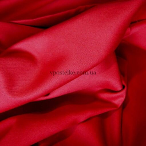 Сатин красного цвета однотонный 240 см фото