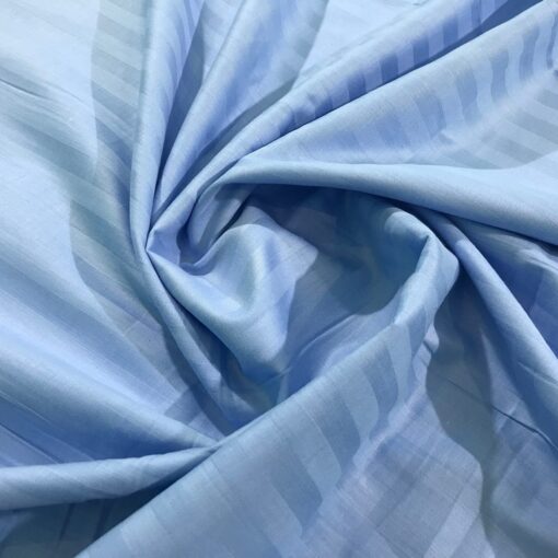 Постельное белье страйп голубой фото 2