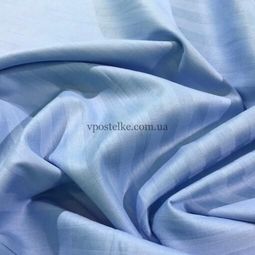 Страйп сатин голубой 4