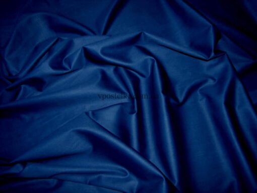 Ткань сатин тёмно синего цвета фото