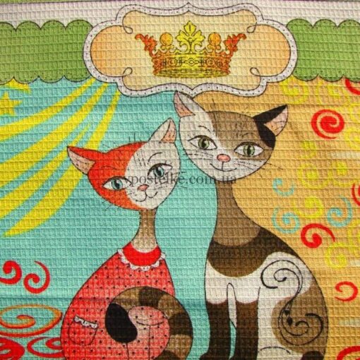 Вафельное полотенце Кошкин дом вид 3