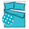 Постельное белье "Белые пряники на бирюзовом"
