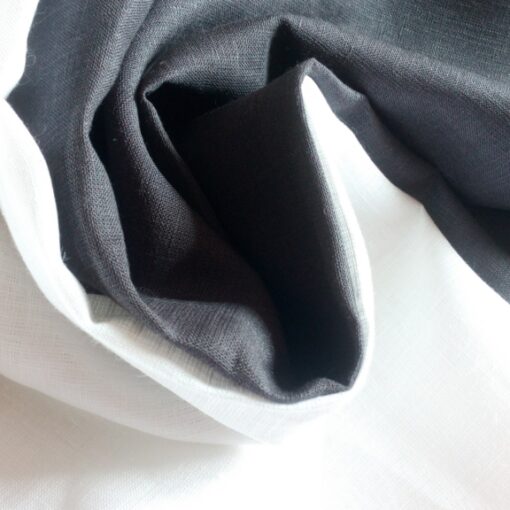 Льняное постельное белье тёмно серое фото 2