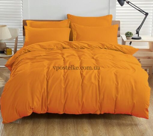 Ткань поплин оранжевого цвета 220 см
