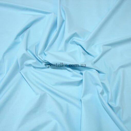 Ткань поплин голубого цвета 220 см