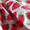 Ткань для вафельных полотенец "Клубника" 150 см
