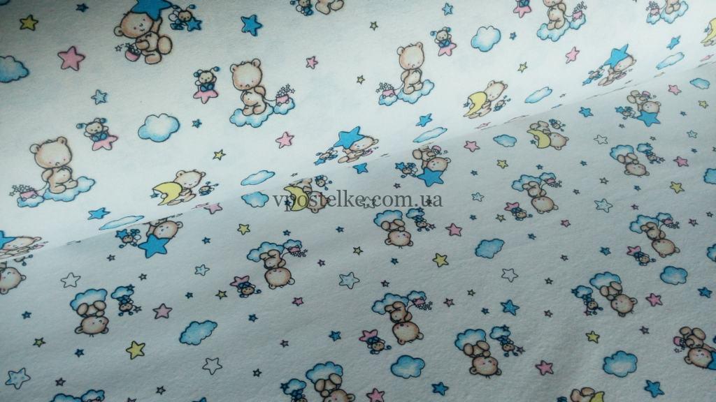 Ткань фланель "Играем со звёздами" 180 см