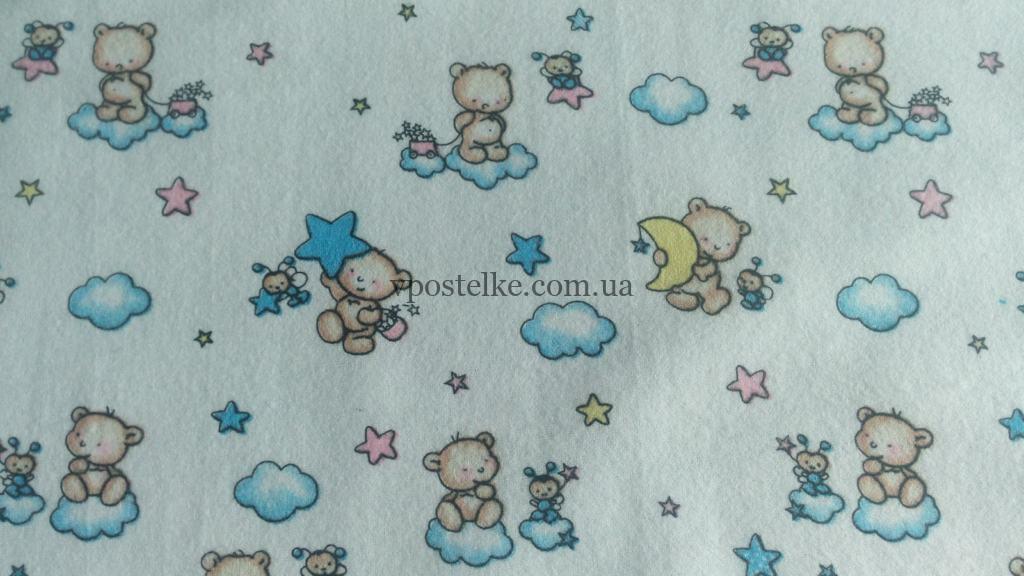 Ткань фланель "Играем со звёздами" 180 см