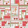 Ткань для вафельных полотенец "Новогодний пэчворк" 150 см