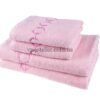 Полотенце махровое "Браслет" с вышивкой 50*90 см розовый