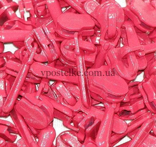 Замок для молнии 4 мм красный 2 фото