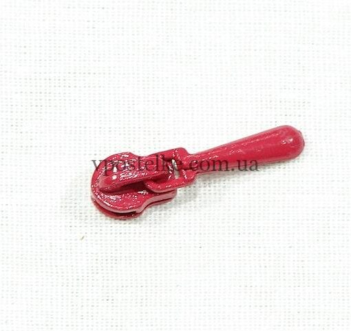 Замок для молнии 4 мм красный 4 фото