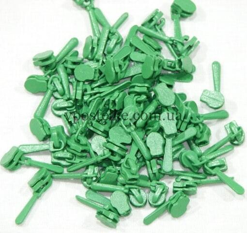 Замок для молнии 4 мм зелёный 3 фото