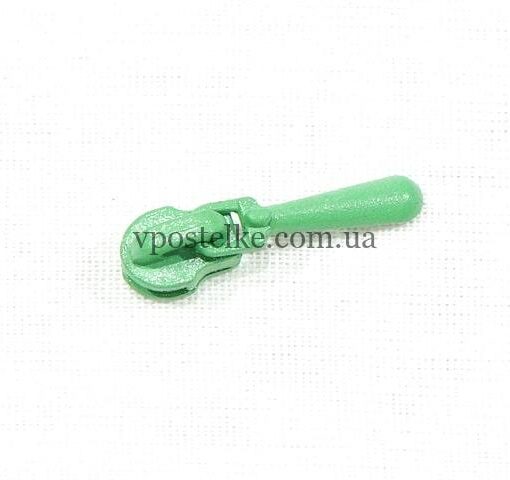 Замок для молнии 4 мм зелёный 4 фото