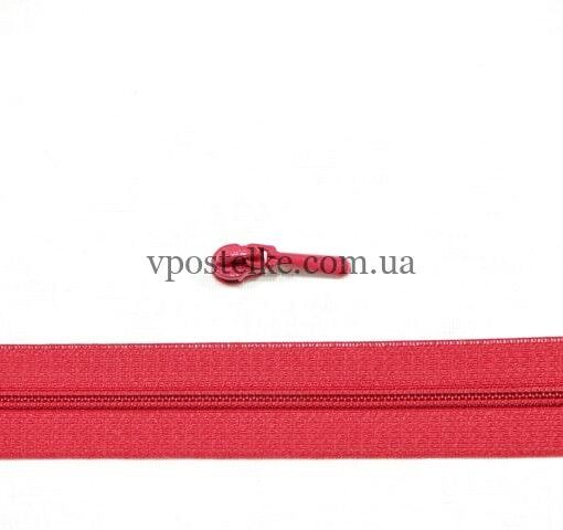 Застёжка- молния 4 мм красная 3 фото
