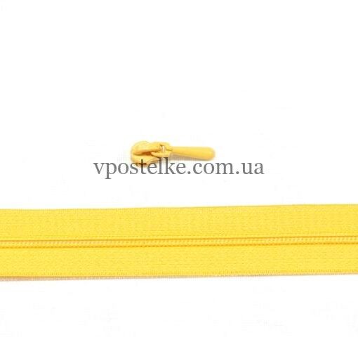 Застёжка- молния 4 мм жёлтая 3 фото