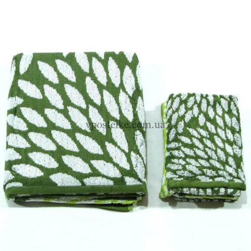 Полотенце махровое с листочками фото 3