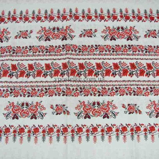 Бязь для постельного белья с маками и розами Украиночка 220 см фото 3