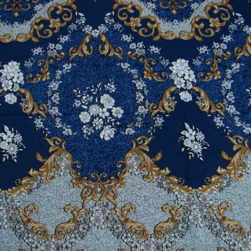 Бязь в синих тонах для постельного белья Кипр 220 см фото 4