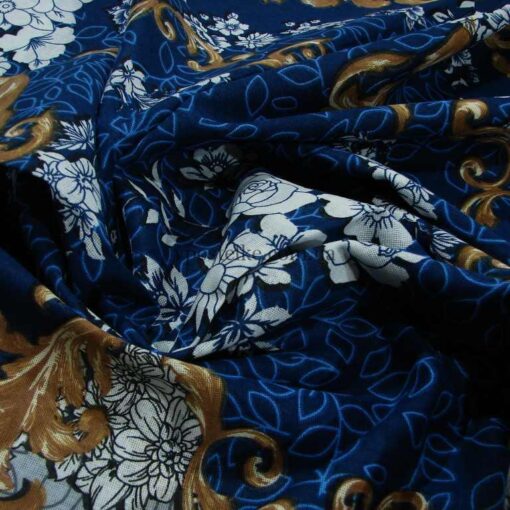 Бязь в синих тонах для постельного белья Кипр 220 см фото 2