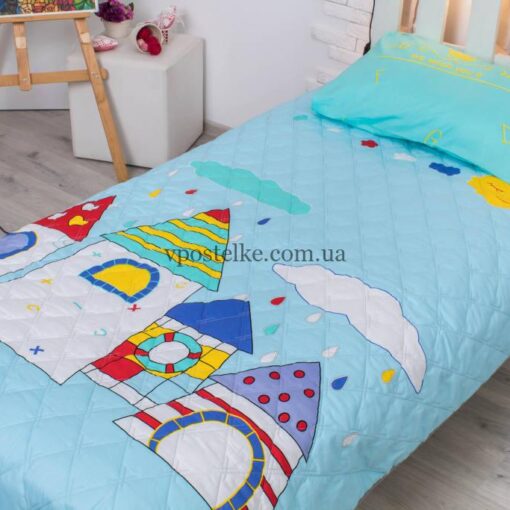 Детское покрывало с домиками фото 2