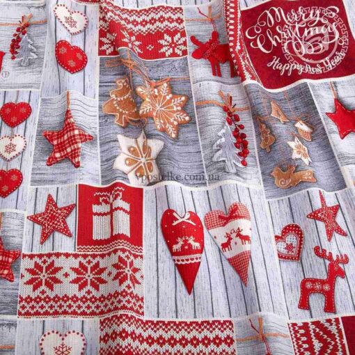 Ткань для полотенец новый год вид 1