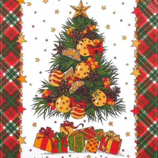 Ткань новогодняя для полотенец вид 3