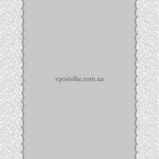 Ткань для скатерти серая в горошек фото 2