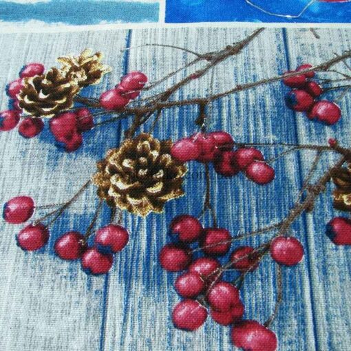 Скатерть на стол новогодняя со снеговиками 4