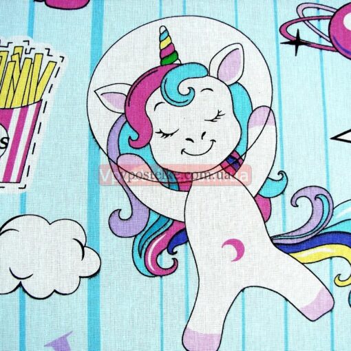 Бязь для постельного белья с единорогами 7