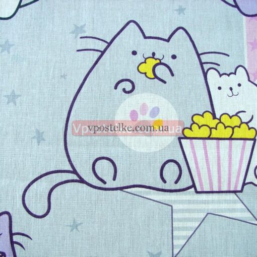 Бязь для постельного белья с котиками 4