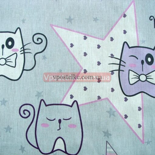 Бязь для постельного белья с котиками 6