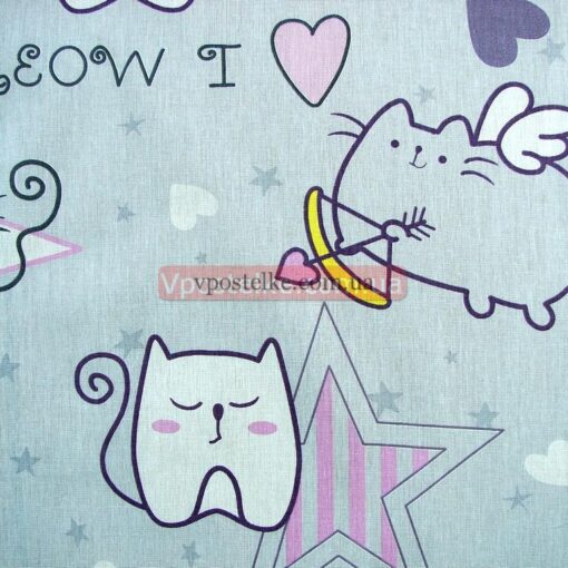 Бязь для постельного белья с котиками 7