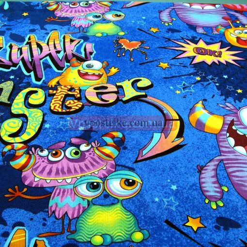 Бязь для постельного белья с монстрами 2