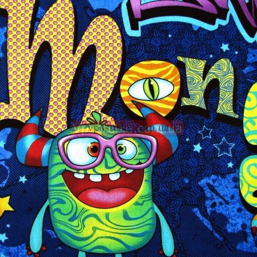 Бязь для постельного белья с монстрами 3
