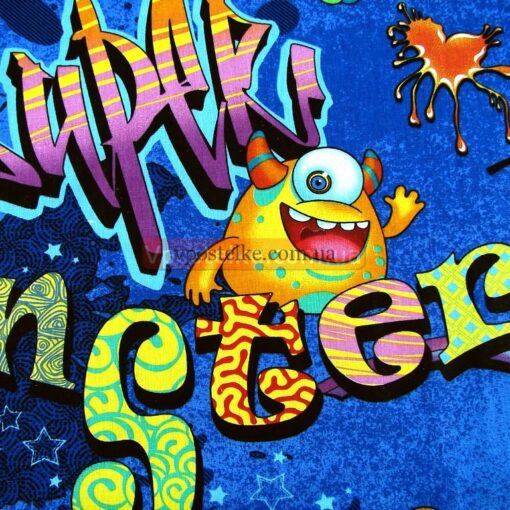 Бязь для постельного белья с монстрами 4