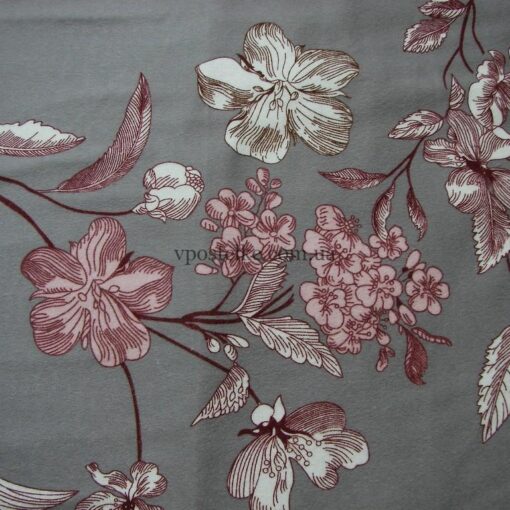 Постельное белье из серо розовой фланели 7