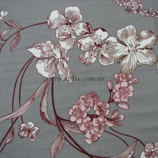 Постельное белье из серо розовой фланели 6