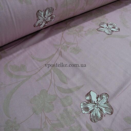 Ткань розовая в цветочек 4