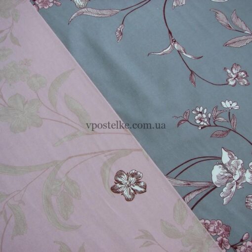 Постельное белье из серо розовой фланели 4