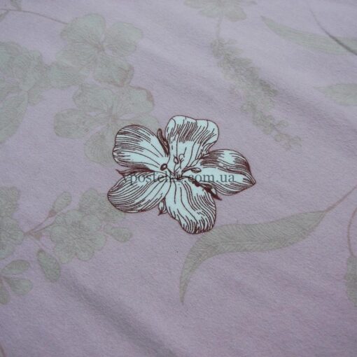 Ткань розовая в цветочек 3