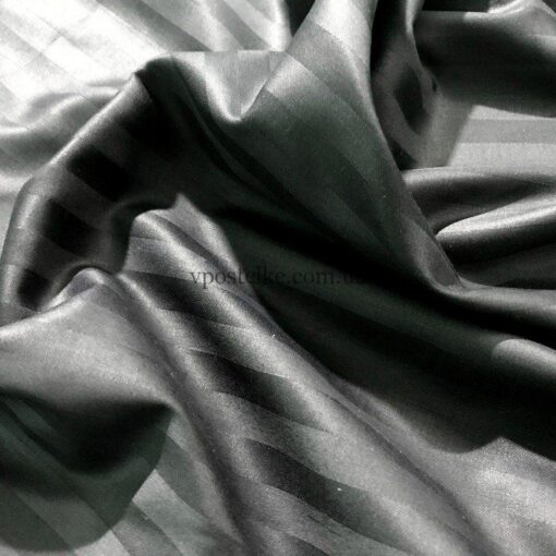 Сатин страйп чёрного цвета 2