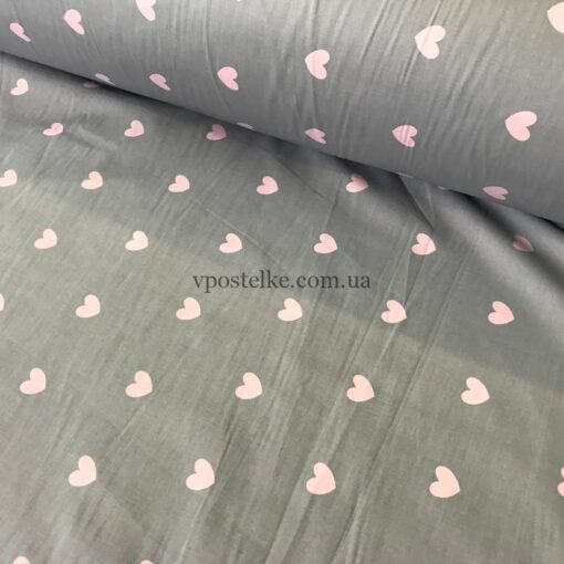 Ткань с мелкими сердечками 2