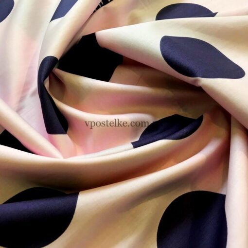 Ткань горохи на розовом 3