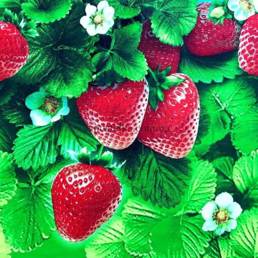 Ткань с клубникой 2