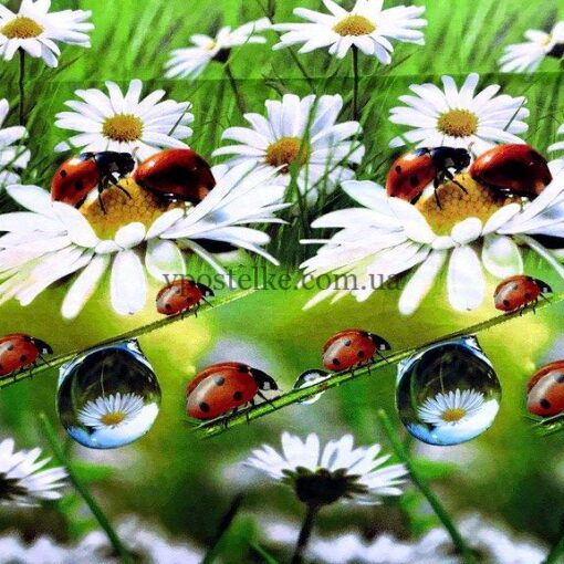 Ткань с ромашками 4