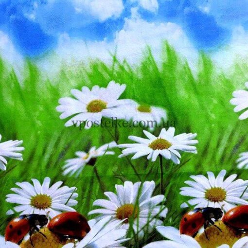 Ткань с ромашками 3