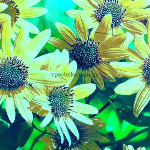 Ткань с ромашками 4