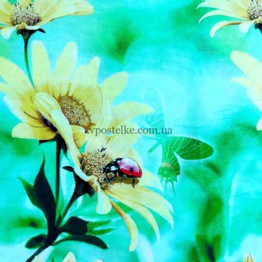 Ткань с ромашками 3