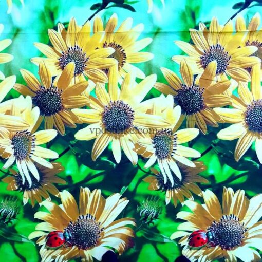 Ткань с ромашками 2